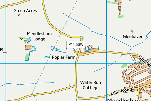 IP14 5SW map - OS VectorMap District (Ordnance Survey)