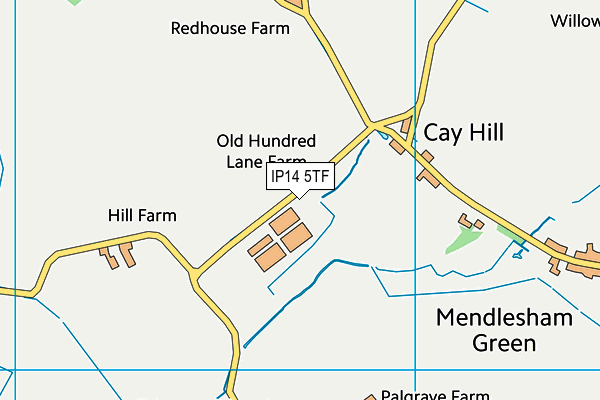 IP14 5TF map - OS VectorMap District (Ordnance Survey)