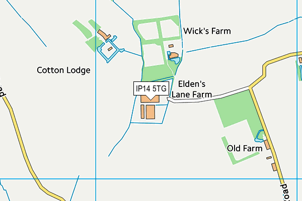 IP14 5TG map - OS VectorMap District (Ordnance Survey)