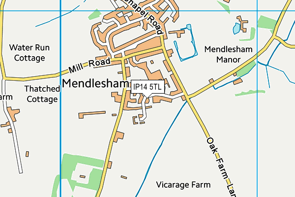 IP14 5TL map - OS VectorMap District (Ordnance Survey)