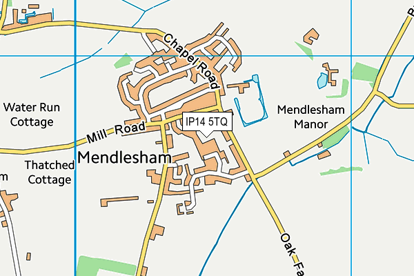 IP14 5TQ map - OS VectorMap District (Ordnance Survey)