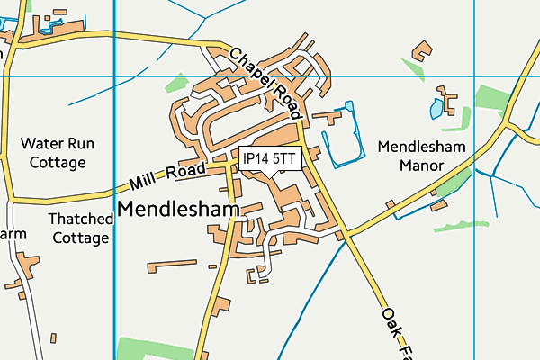 IP14 5TT map - OS VectorMap District (Ordnance Survey)