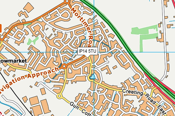 IP14 5TU map - OS VectorMap District (Ordnance Survey)