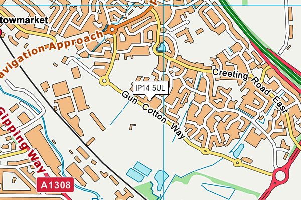IP14 5UL map - OS VectorMap District (Ordnance Survey)