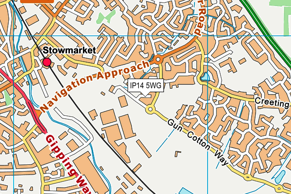 IP14 5WG map - OS VectorMap District (Ordnance Survey)