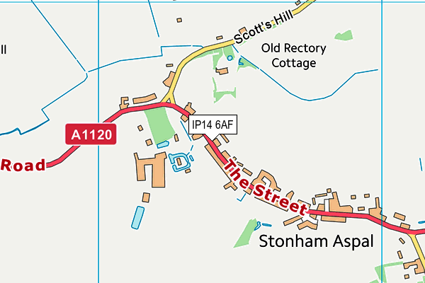 Stonham Aspal Church of England Voluntary Aided Primary School map (IP14 6AF) - OS VectorMap District (Ordnance Survey)