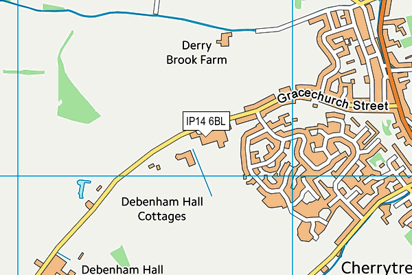 Debenham Church Of England High School map (IP14 6BL) - OS VectorMap District (Ordnance Survey)
