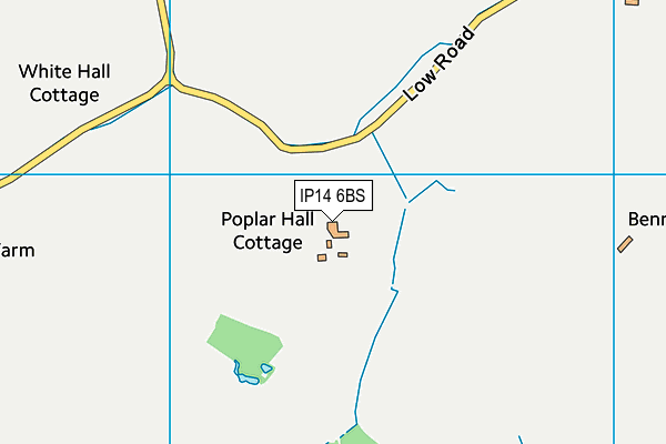 IP14 6BS map - OS VectorMap District (Ordnance Survey)