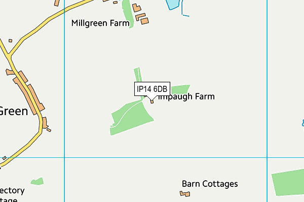 IP14 6DB map - OS VectorMap District (Ordnance Survey)