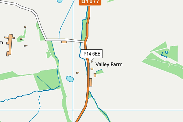 IP14 6EE map - OS VectorMap District (Ordnance Survey)