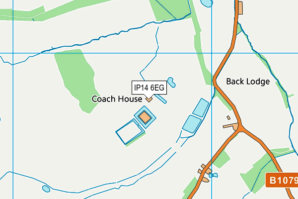 IP14 6EG map - OS VectorMap District (Ordnance Survey)