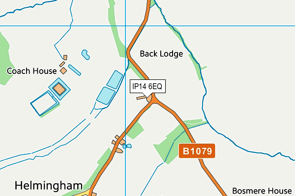 IP14 6EQ map - OS VectorMap District (Ordnance Survey)