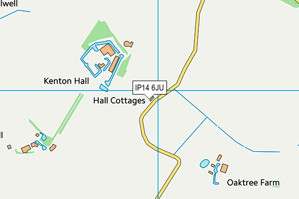 IP14 6JU map - OS VectorMap District (Ordnance Survey)