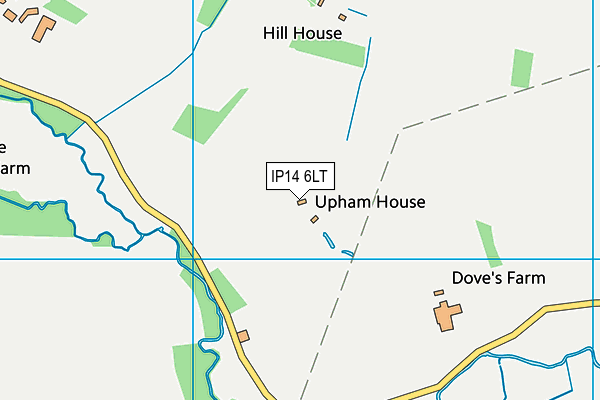 IP14 6LT map - OS VectorMap District (Ordnance Survey)