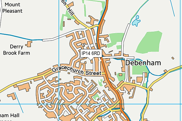 IP14 6RD map - OS VectorMap District (Ordnance Survey)