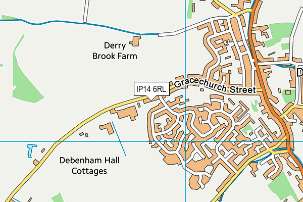 IP14 6RL map - OS VectorMap District (Ordnance Survey)
