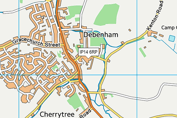 IP14 6RP map - OS VectorMap District (Ordnance Survey)