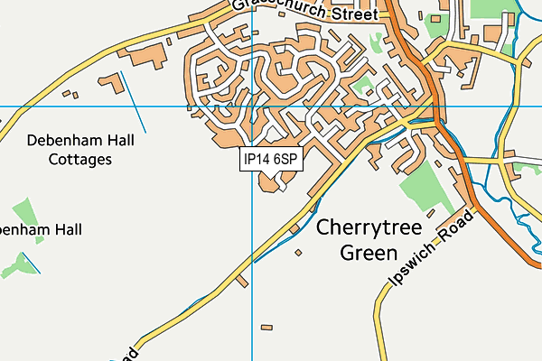 IP14 6SP map - OS VectorMap District (Ordnance Survey)