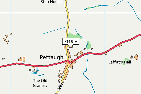 IP14 6TA map - OS VectorMap District (Ordnance Survey)