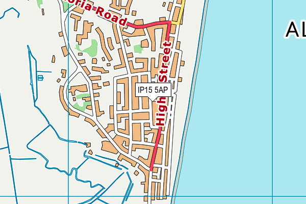 IP15 5AP map - OS VectorMap District (Ordnance Survey)