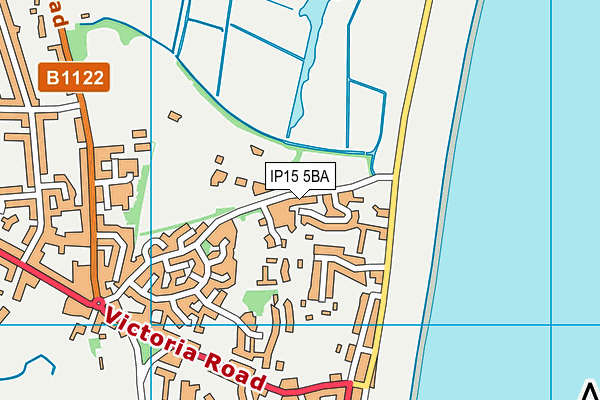 IP15 5BA map - OS VectorMap District (Ordnance Survey)