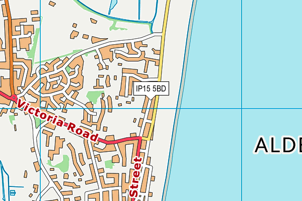 IP15 5BD map - OS VectorMap District (Ordnance Survey)