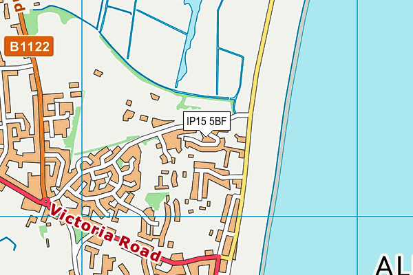 IP15 5BF map - OS VectorMap District (Ordnance Survey)