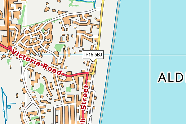 IP15 5BJ map - OS VectorMap District (Ordnance Survey)
