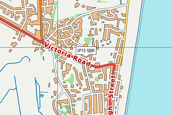IP15 5BR map - OS VectorMap District (Ordnance Survey)