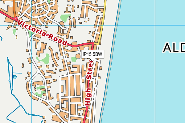 IP15 5BW map - OS VectorMap District (Ordnance Survey)