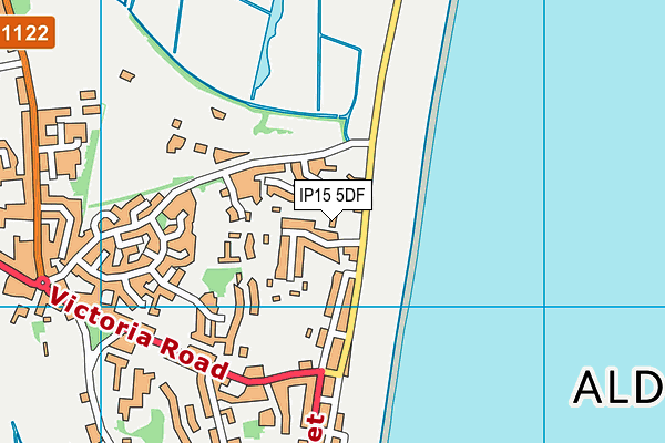 IP15 5DF map - OS VectorMap District (Ordnance Survey)
