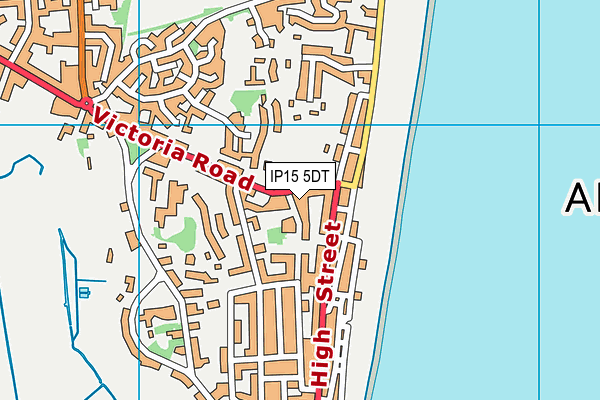 IP15 5DT map - OS VectorMap District (Ordnance Survey)