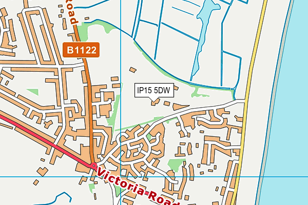 IP15 5DW map - OS VectorMap District (Ordnance Survey)