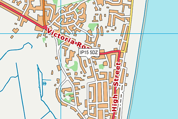 IP15 5DZ map - OS VectorMap District (Ordnance Survey)