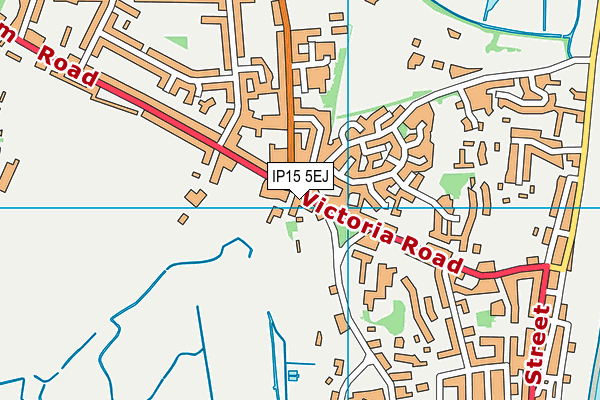 IP15 5EJ map - OS VectorMap District (Ordnance Survey)