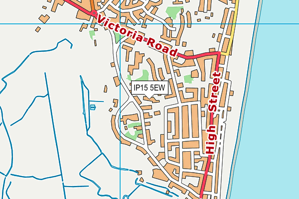 IP15 5EW map - OS VectorMap District (Ordnance Survey)