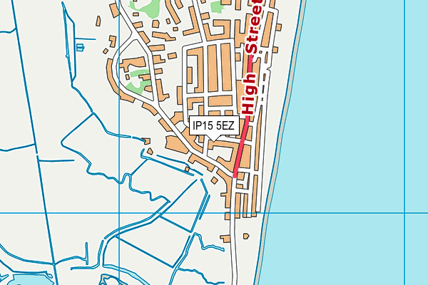 IP15 5EZ map - OS VectorMap District (Ordnance Survey)