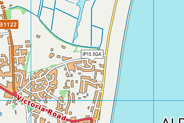 IP15 5GA map - OS VectorMap District (Ordnance Survey)