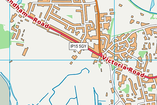 IP15 5GY map - OS VectorMap District (Ordnance Survey)