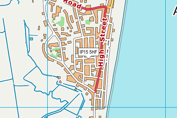 IP15 5HF map - OS VectorMap District (Ordnance Survey)