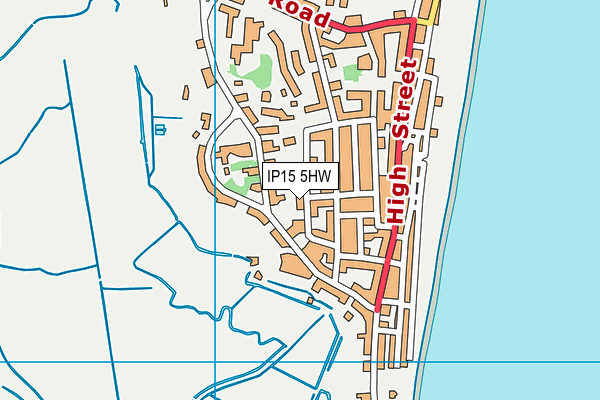 IP15 5HW map - OS VectorMap District (Ordnance Survey)