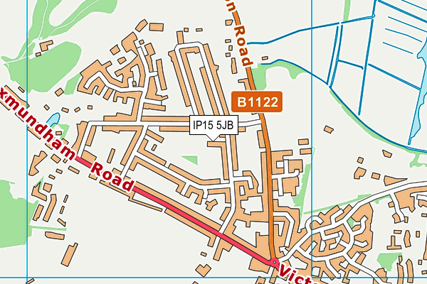 IP15 5JB map - OS VectorMap District (Ordnance Survey)
