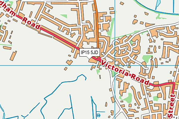 IP15 5JD map - OS VectorMap District (Ordnance Survey)