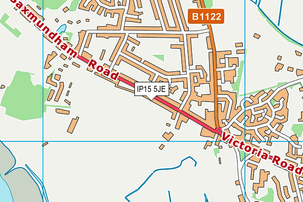 IP15 5JE map - OS VectorMap District (Ordnance Survey)