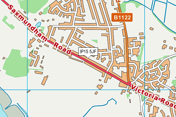 IP15 5JF map - OS VectorMap District (Ordnance Survey)