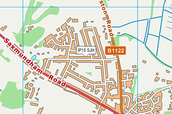 IP15 5JH map - OS VectorMap District (Ordnance Survey)