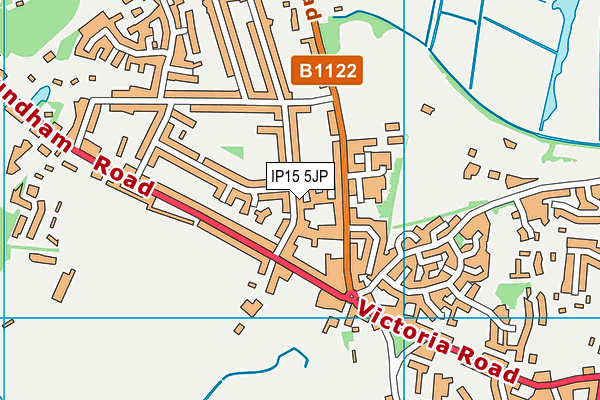 IP15 5JP map - OS VectorMap District (Ordnance Survey)