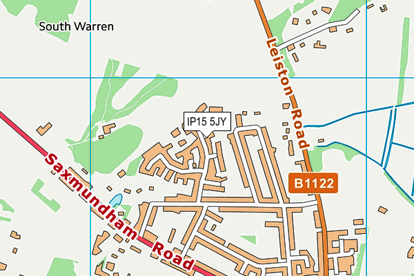 IP15 5JY map - OS VectorMap District (Ordnance Survey)