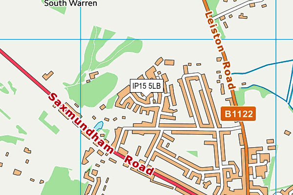 IP15 5LB map - OS VectorMap District (Ordnance Survey)