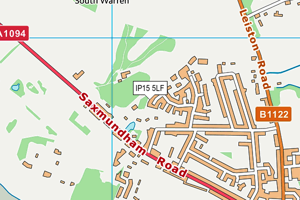 IP15 5LF map - OS VectorMap District (Ordnance Survey)